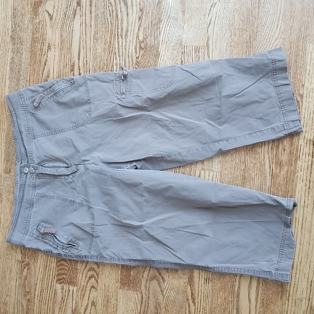(10P) Cleo Petite Cargo Cotton Blend Capri Outdoor Hiking Athleisure Camping